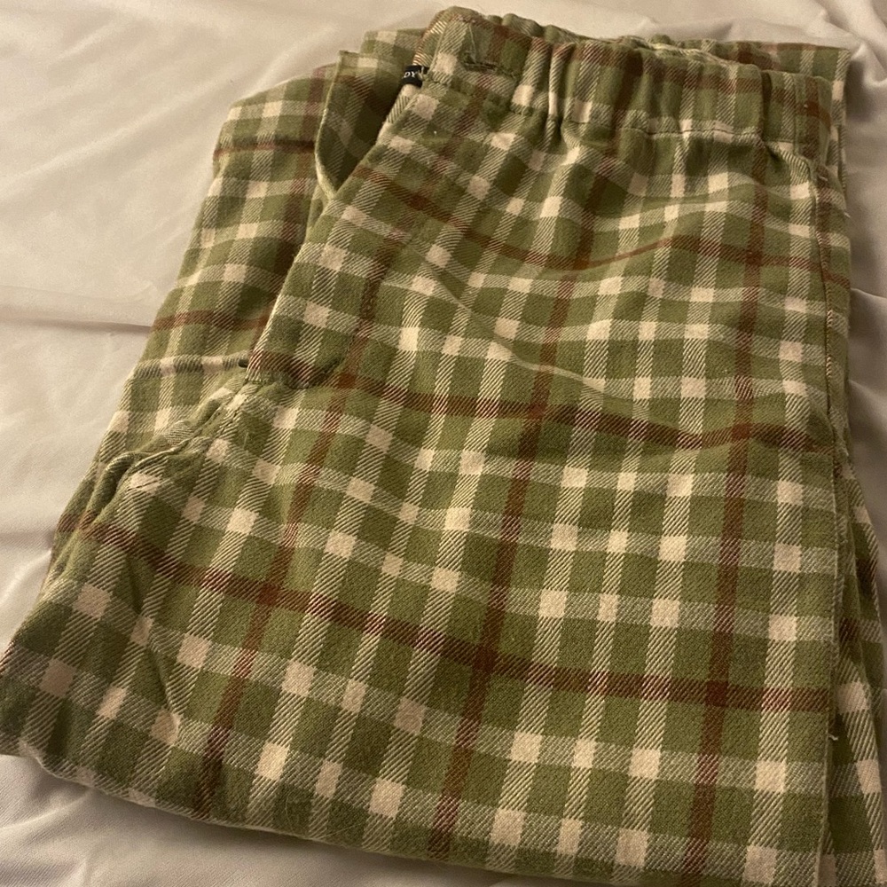 Brandy Melville Tilden plaid pants green